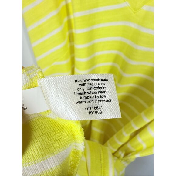 Lane Bryant lemon yellow white striped V Neck dress size 18/20 NWT - Picture 6 of 8